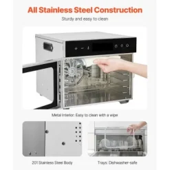 Matttork, 30x31x25 cm, rostfritt stål, justerbar temperatur