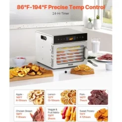 Matttork, 30x31x25 cm, rostfritt stål, justerbar temperatur