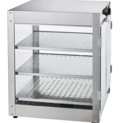 Matuppvärmare-Matvarmhållare, 3-nivåer 90L, 51x51x61,5 cm, Rostfritt stål