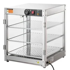 Matuppvärmare-Matvarmhållare, 3-nivåer 90L, 51x51x61,5 cm, Rostfritt stål