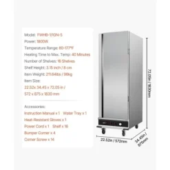 Matuppvärmare-Matvärmare Hot Box, 16-vånings koncessionsvärmeskåp, med vattenbricka