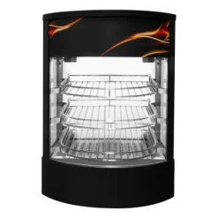 Matuppvärmare-Matvärmare Uppvärmd Pizzadisplay Glasskärm Kommersiell Varm Mat Pizza Paj Svart Stål Elektrisk 30 - 85°C Temperatur 3-hyllplan Trådhyllor GRATIS Tång | CDON