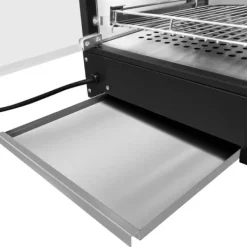 Matuppvärmare-Matvärmare Uppvärmd Pizzadisplay Glasskärm Kommersiell Varm Mat Pizza Paj Svart Stål Elektrisk 30 - 85°C Temperatur 3-hyllplan Trådhyllor GRATIS Tång | CDON