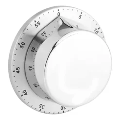 Äggklockor-Mekanisk kökstimer - Magnetisk bas, silver