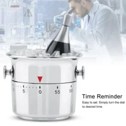 Äggklockor-Mekanisk kökstimer i rostfritt stål - 60 minuter