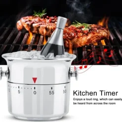 Äggklockor-Mekanisk kökstimer i rostfritt stål - 60 minuter