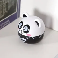 Äggklockor-Mekanisk Kökstimer Manuella Djurformade Räknare för Matlagning Timerverktyg (Svart)