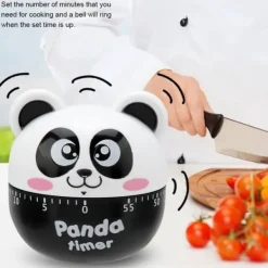 Äggklockor-Mekanisk Kökstimer Manuella Djurformade Räknare för Matlagning Timerverktyg (Svart)