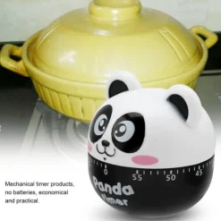 Äggklockor-Mekanisk Kökstimer Manuella Djurformade Räknare för Matlagning Timerverktyg (Svart)