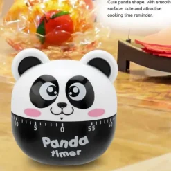 Äggklockor-Mekanisk Kökstimer Manuella Djurformade Räknare för Matlagning Timerverktyg (Svart)