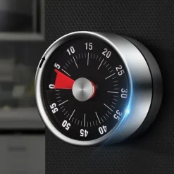 Äggklockor-Mekanisk Kökstimer med Magnet - Svart