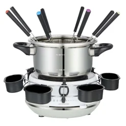 Fondueset-MELISSA Elektrisk fondue 2L 1200W Rostfritt stål / Vit