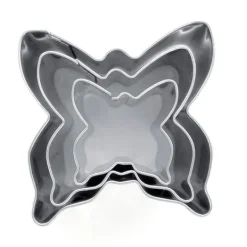 Kakformar-metalliska kakformar fjäril 3 delar