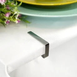 Dukclips & -Vikter-Metallklämmor för bordsdukar, 4 st.