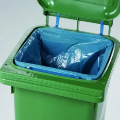 Metallram för att fästa en soppåse i en 120L behållare