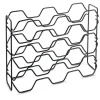 Vinflaskhållare-Metaltex vinställ Hexagon för 15 flaskor 43x12x34 svart