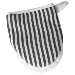 Mikrovågsugnsvantar Värmebeständiga randiga mönster Tjocka bomullsugnsvantar med snöre Kaffe