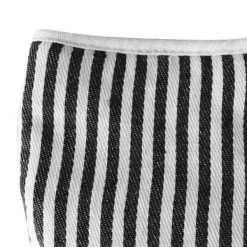 Grytlappar & Grillvantar-Mikrovågsugnsvantar Värmebeständiga randiga mönster Tjocka bomullsugnsvantar med snöre Svarta