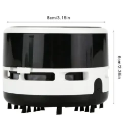 Handdammsugare-Mini bärbar stationär dammsugare kontorsbord dator tangentbord sopmaskin (svart