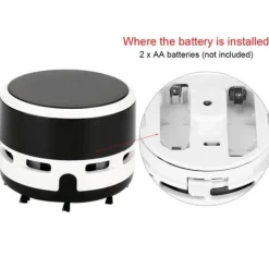 Handdammsugare-Mini bärbar stationär dammsugare kontorsbord dator tangentbord sopmaskin (svart