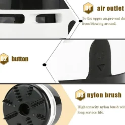 Handdammsugare-Mini bärbar stationär dammsugare kontorsbord dator tangentbord sopmaskin (svart