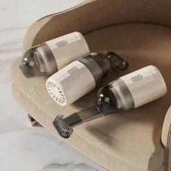 Handdammsugare-Mini Dammsugare för Skrivbordet - Hög Sugkraft, Portabel Smuldammsugare, Kompatibel med Datorer och Bilar