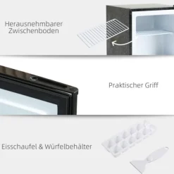 Mini Frys, 47x44,2x48,8 cm, Svart