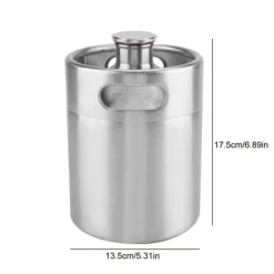 Mini öltunna i rostfritt stål med spirallock Praktiska hem- och hotelltillbehör (2L)