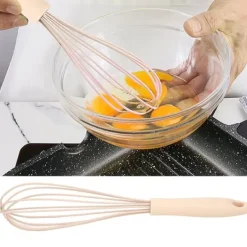 Mini Silikon Manuell Äggvisp Omrörningsskummare Mixer Blender Köksredskap Rosa