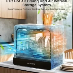 Diskmaskiner-Minidiskmaskin, minidiskmaskin med touchkontroll, 9 program, portabel bordsdiskmaskin, 5,2 liters vattentank, kan användas med/utan vattenanslutning | CDON