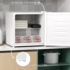 Minifrys, 47x44,2x48,8 cm, Vit, Stål