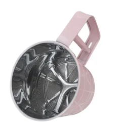 Mjöl Sifter Rostfritt stål Korrosionsbeständig Säker Luktfri Vacker Handhållen Bakmjöl Mesh Sikt Rosa