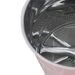 Mjöl Sifter Rostfritt stål Korrosionsbeständig Säker Luktfri Vacker Handhållen Bakmjöl Mesh Sikt Rosa