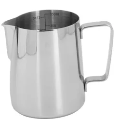 Kaffemaskiner & Espresso-mjölkskummande kanna med latte art-penna glansig silver 304 rostfritt stål innerskala kaffe ångande mjölkgräddekopp 350 ml