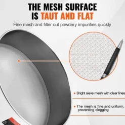 Silar-Mjölsikt, 80 mesh finmaskig sikt, 32x32x10 cm, rostfritt stål