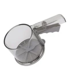 Silar-Mjölsikt PP Transparent Justerbar Finmaskig Enhandsdrift Pulversikt för köksbakning Enkellager