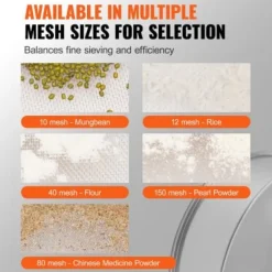 Silar-Mjölsikt, 32x30,5x10 cm, rostfritt stål, finmaskig