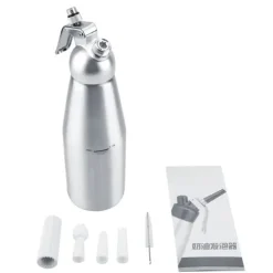Spritspåsar-1000ml bärbar aluminium vispad grädde dispenser skummare dessertverktyg