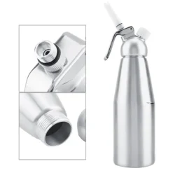 Spritspåsar-1000ml bärbar aluminium vispad grädde dispenser skummare dessertverktyg
