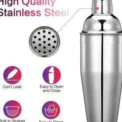 750ML Rostfritt Stål Blender Set 5 Delar Bar Cocktailverktyg