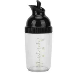 Vispar & Shakers För Salladsdressing-200ml salladsdressingshaker BPA-fri förhindrar läckage salladsdressingburk med lock för kök svart
