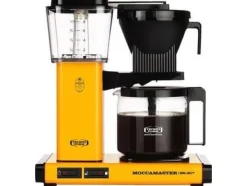 Moccamaster KBG Select Yellow Pepper, Droppande kaffebryggare, 1,25 l, Malat kaffe, 1520 W, Svart, Gul