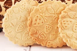 Kavlar-MoodForWood Träkavel 25 cm med handtag, set om 4, graverad, perfekt för bakning - Veganskt setmönster