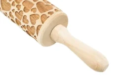 Kavlar-MoodForWood Träkavel, Graverad, 43 cm med Handtag, Perfekt för Bakning - Hjärtmönster