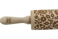 Kavlar-MoodForWood Träkavel, Graverad, 43 cm med Handtag, Perfekt för Bakning - Polskt Folkmönster