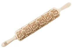 Kavlar-MoodForWood Träkavel, Graverad, 43 cm med Handtag, Perfekt för Bakning - Dala Mönster