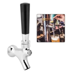 Ölkranar-Mässing Ölkran Tap Dispenser med Borste Dammskydd Ölbryggningstillbehör Kit