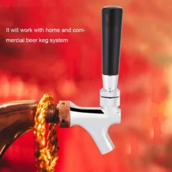 Ölkranar-Mässing Ölkran Tap Dispenser med Borste Dammskydd Ölbryggningstillbehör Kit