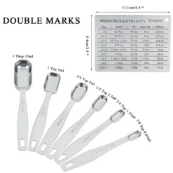 Mätkoppar och skedar i rostfritt stål - 13 delar för köksmätning