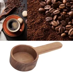 Mått & Måttskedar-Mätsked i trä för kaffe, kökssoppa, måttsked för kaffebönor, 8g